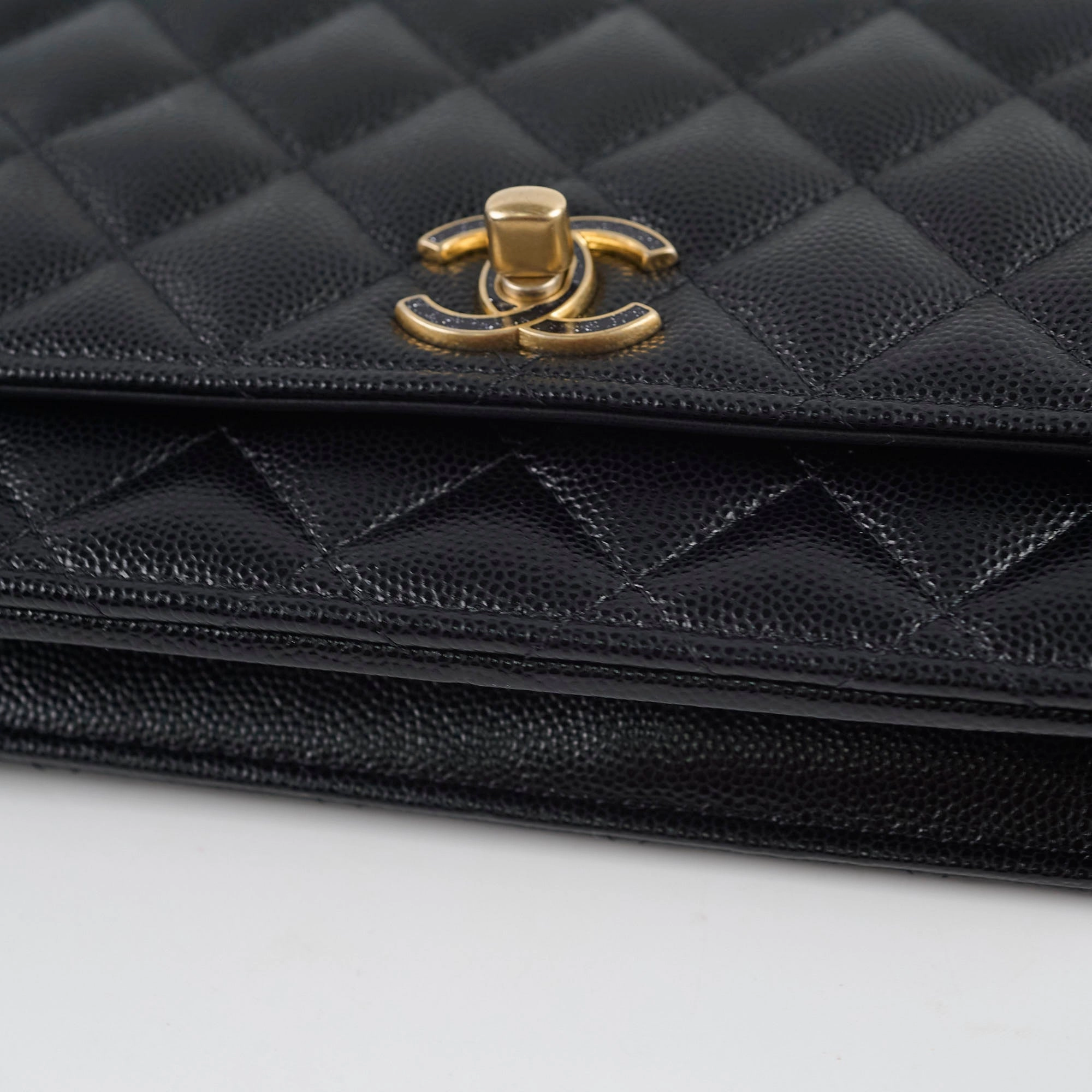 Chanel Turn-lock WOC with Charms Black Caviar