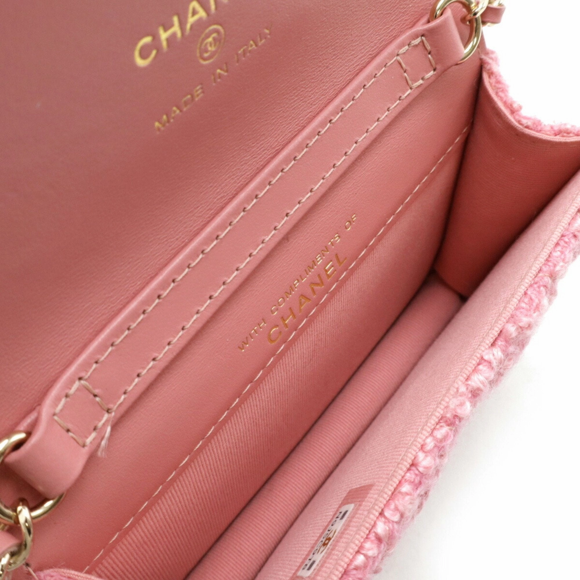 Chanel Tweed Pochette Pouch Shoulder Bag (Pre-Owned)