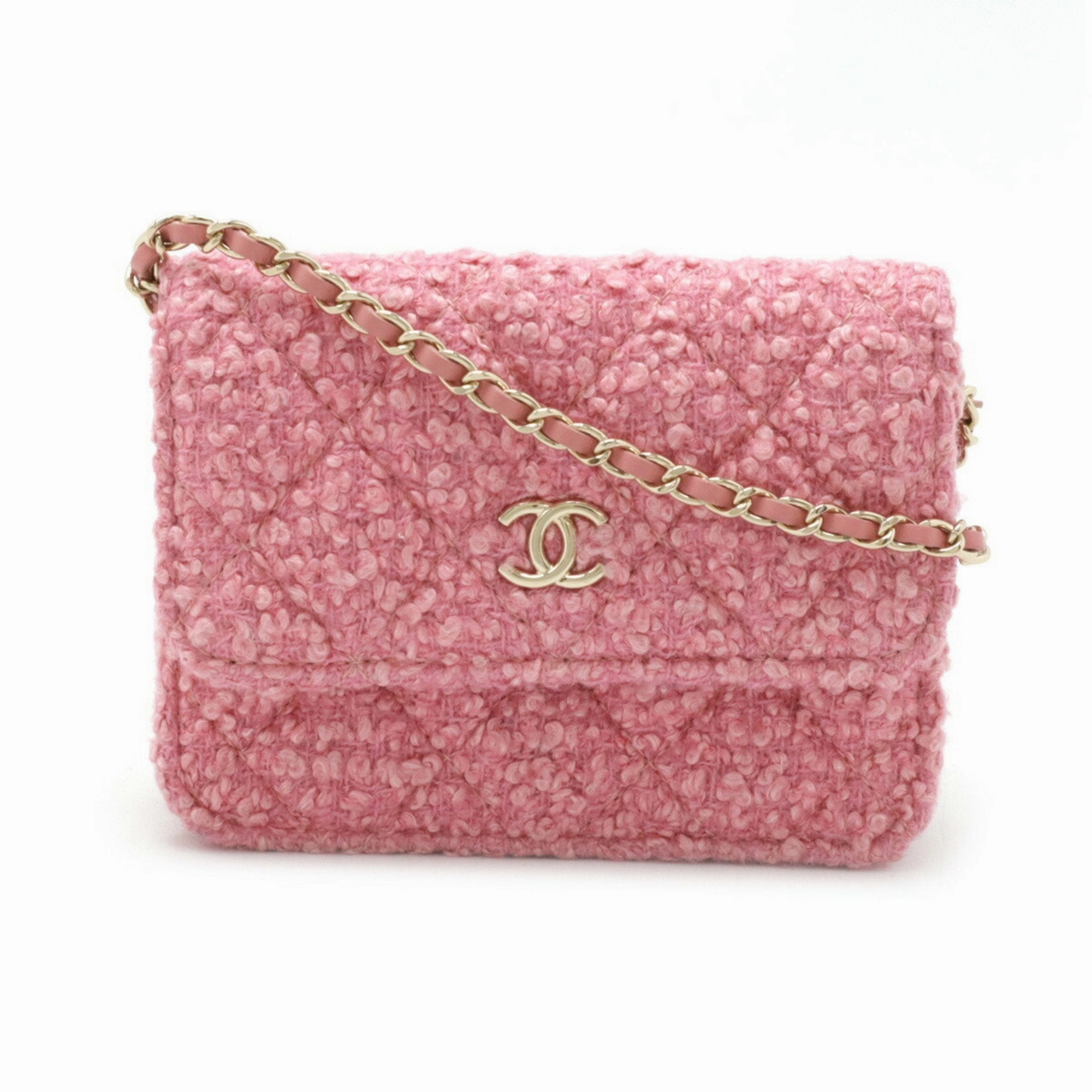 Chanel Tweed Pochette Pouch Shoulder Bag (Pre-Owned)
