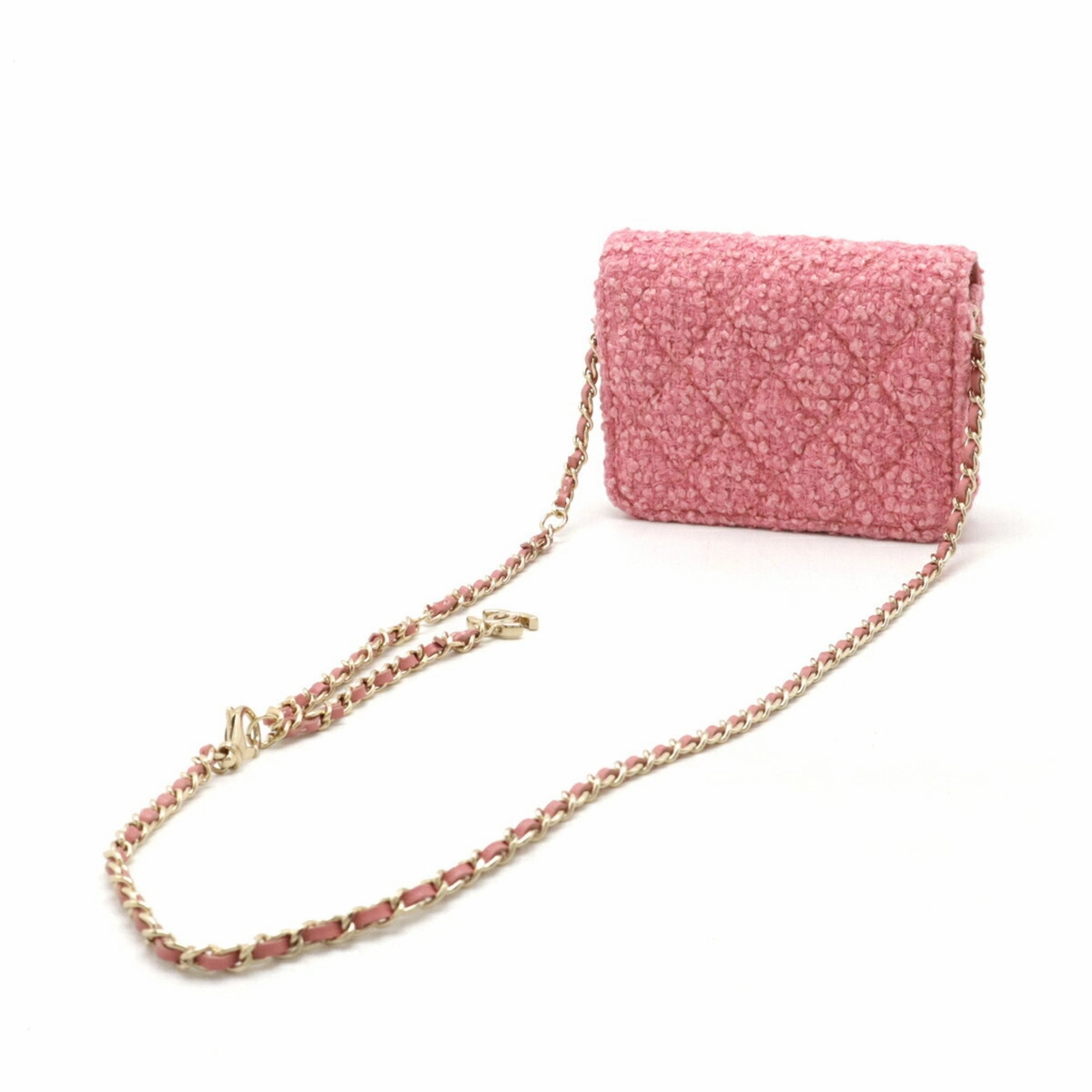 Chanel Tweed Pochette Pouch Shoulder Bag (Pre-Owned)