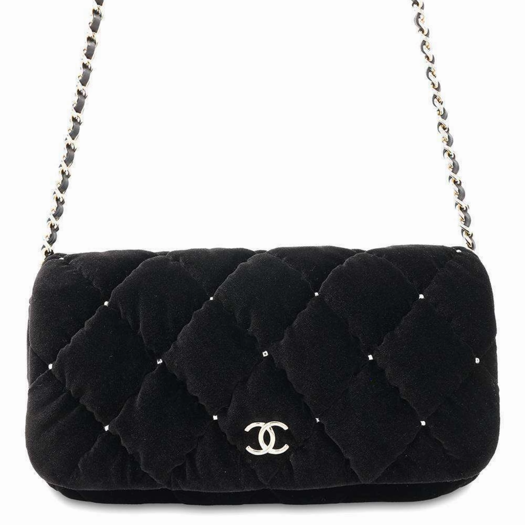 Chanel Velvet Shoulder Bag (Pre-Owned)