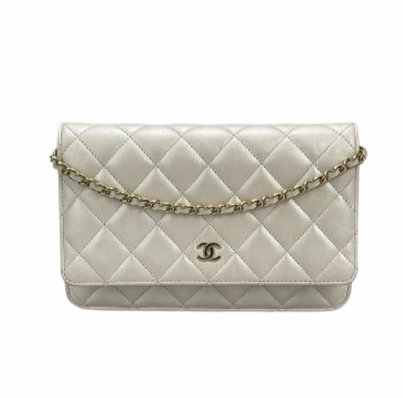 Chanel Wallet on Chain Bag Quilted Iridescent Lambskin Crossbody