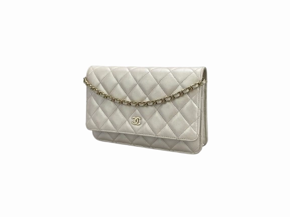 Chanel Wallet on Chain Bag Quilted Iridescent Lambskin Crossbody