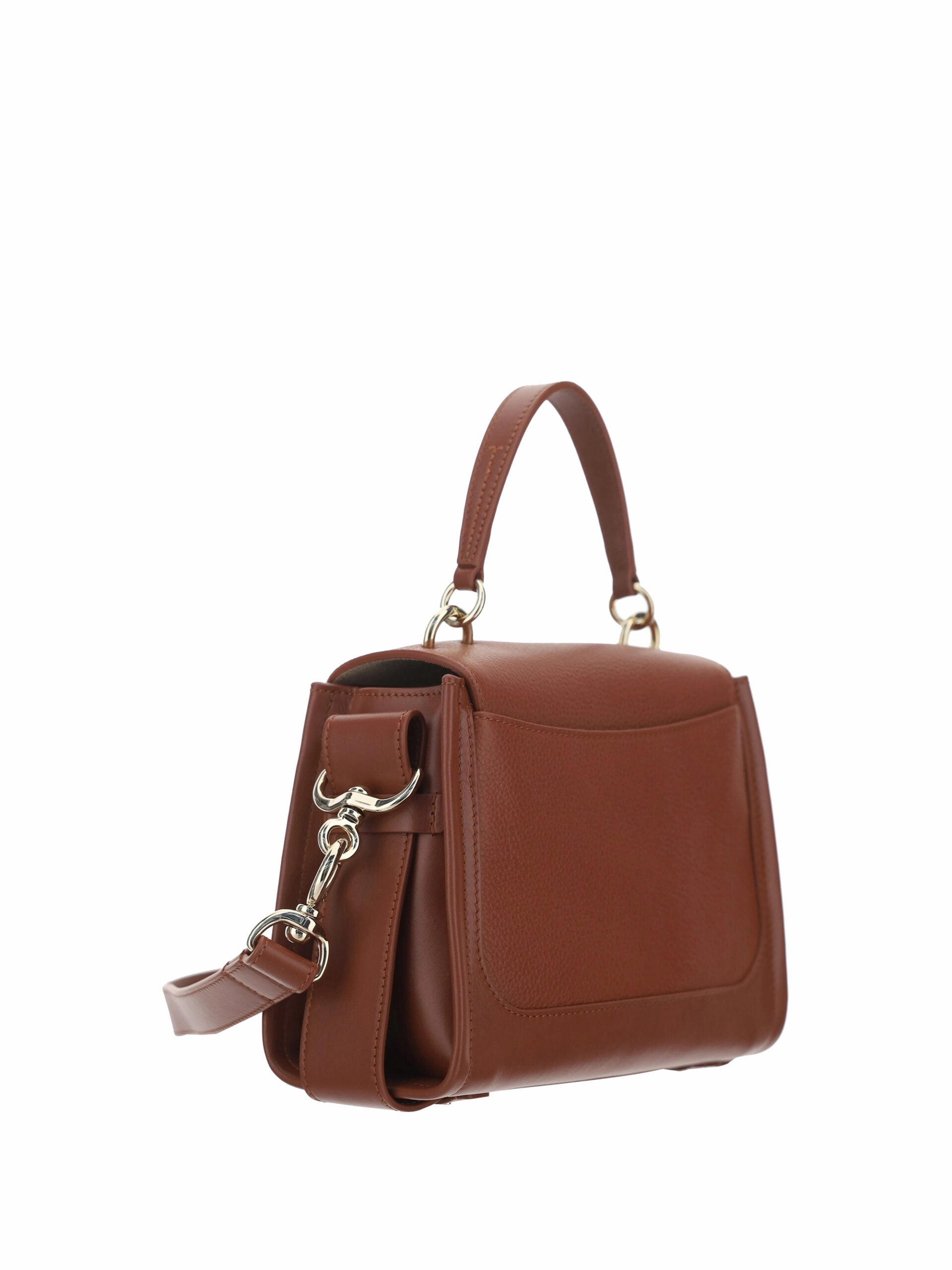 Chlo?? Elegant Sepia Brown Calfskin Shoulder Handbag