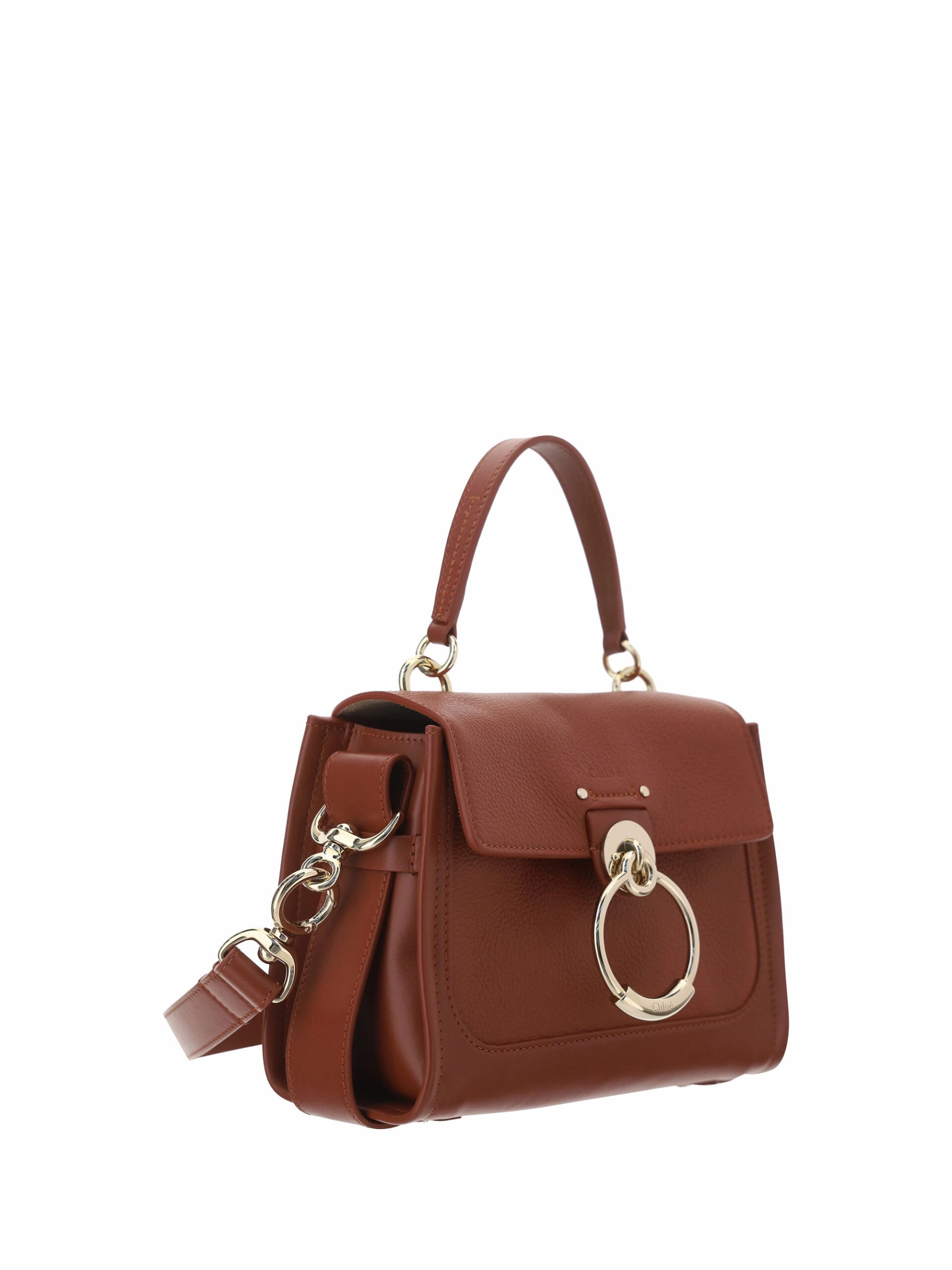 Chlo?? Elegant Sepia Brown Calfskin Shoulder Handbag