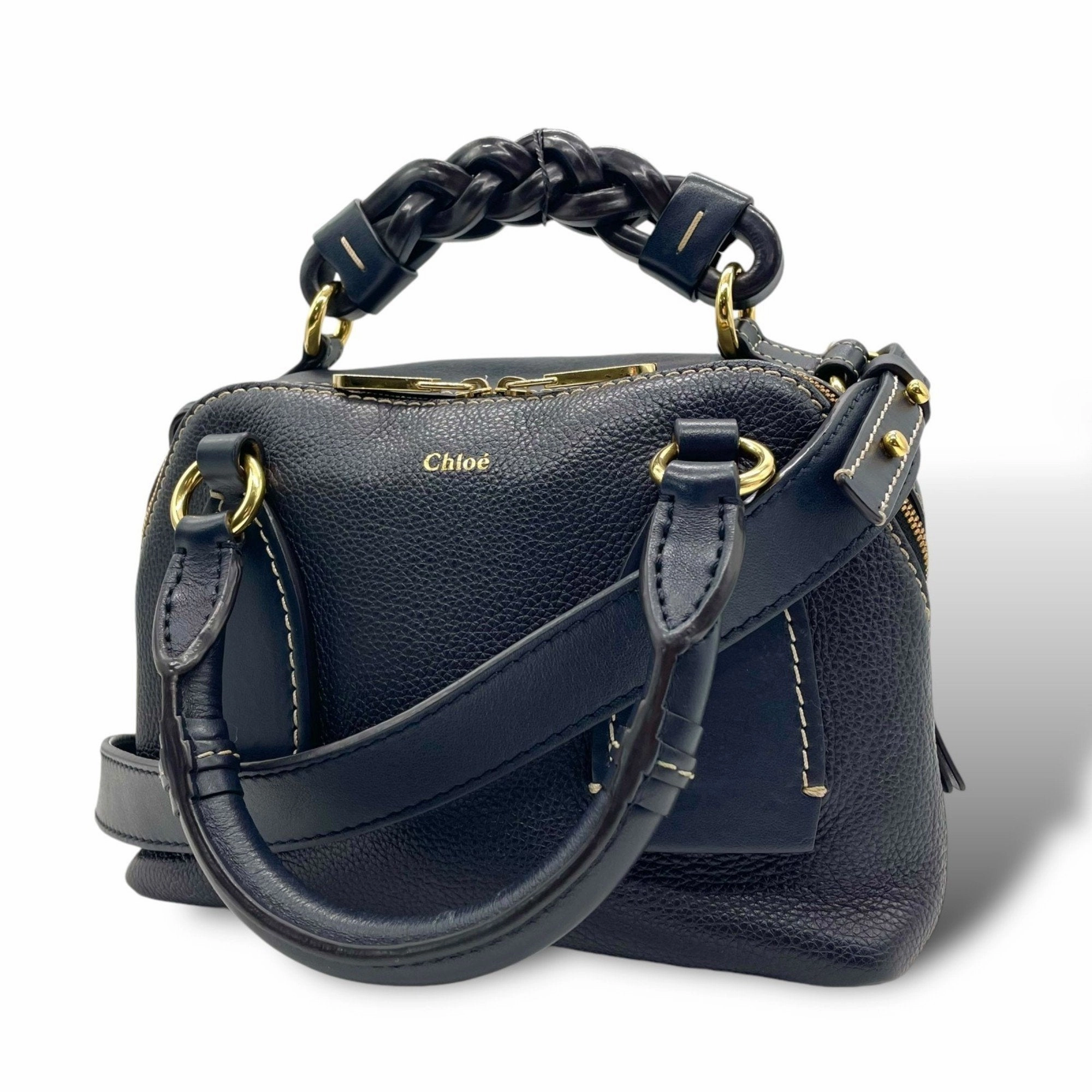 Chlo Leather Handbag Shoulder Bag (Pre-Owned)