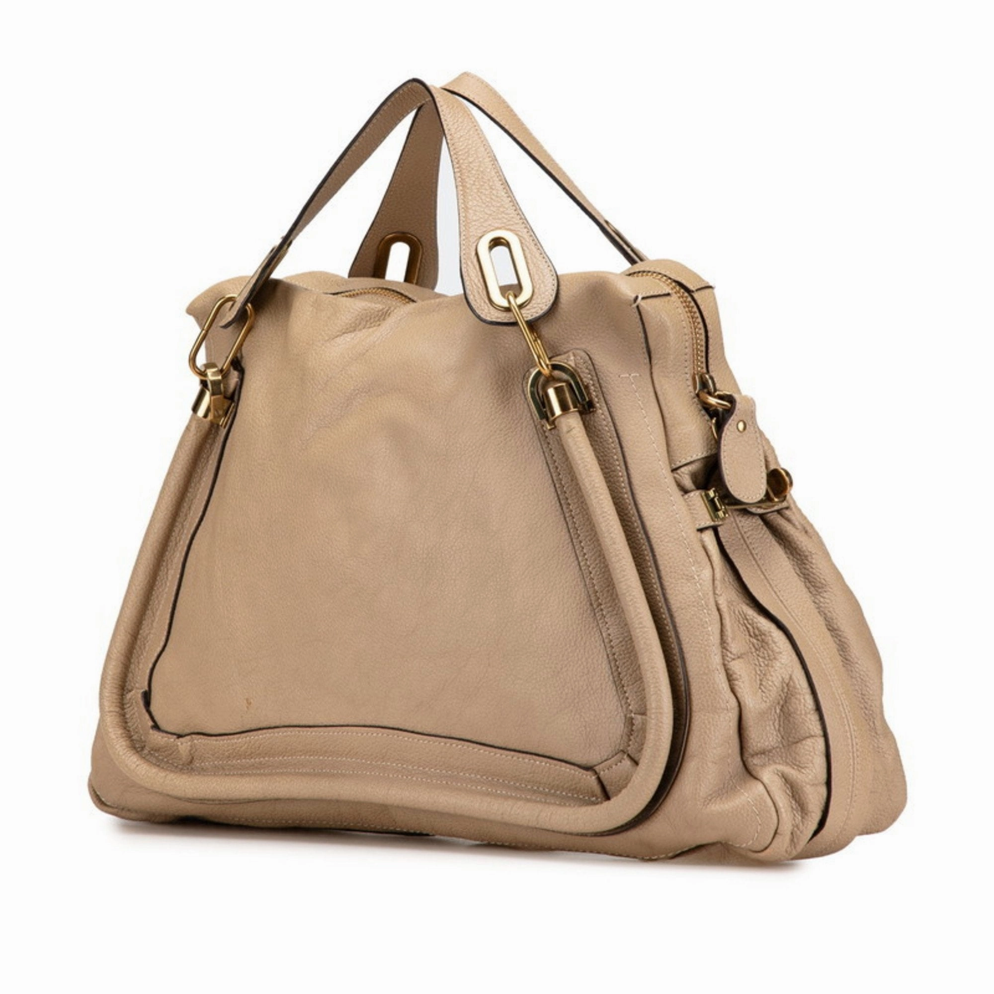Chlo Paraty Leather Handbag Shoulder Bag (Pre-Owned)