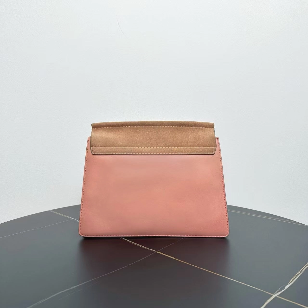 Chloe Faye Pink Suede Leather Shoulder Bag Medium Size