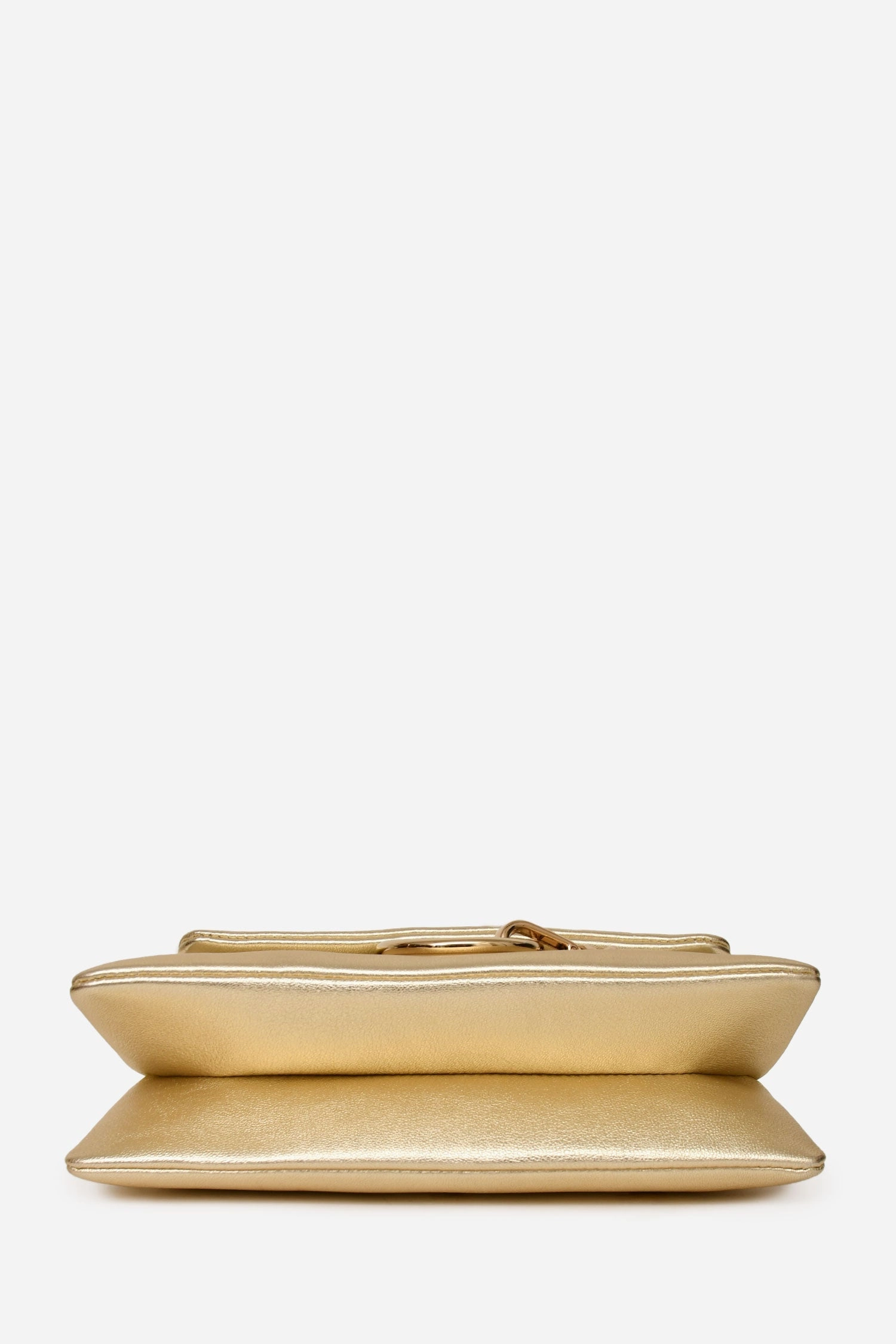 Chloe Gold Leather Top Handle Small Faye Crossbody