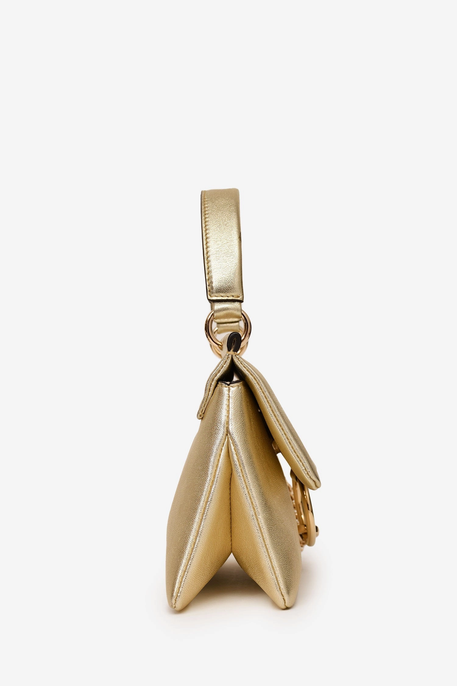 Chloe Gold Leather Top Handle Small Faye Crossbody