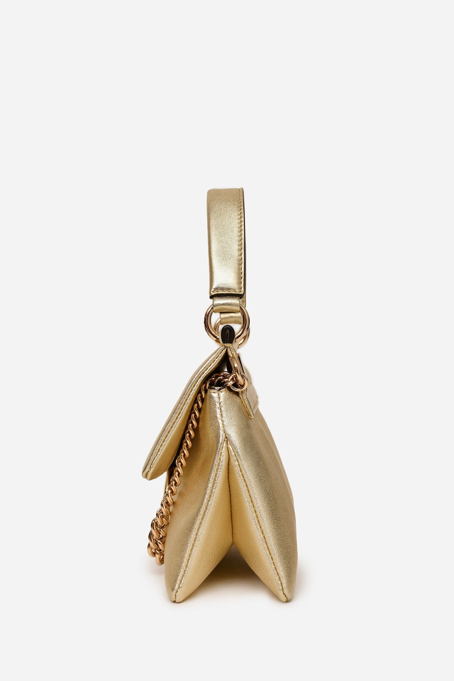 Chloe Gold Leather Top Handle Small Faye Crossbody
