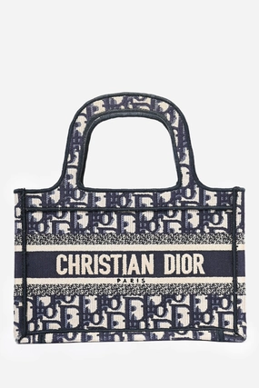Christian Dior 2020 Blue Oblique Mini Book Tote