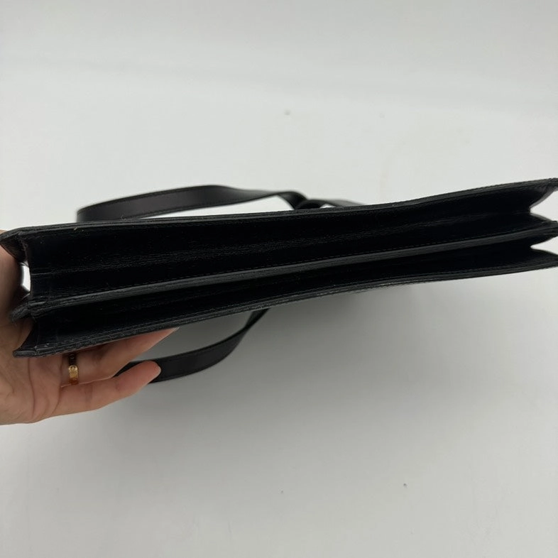 Christian Dior Black Leather Shoulder Bag Medium