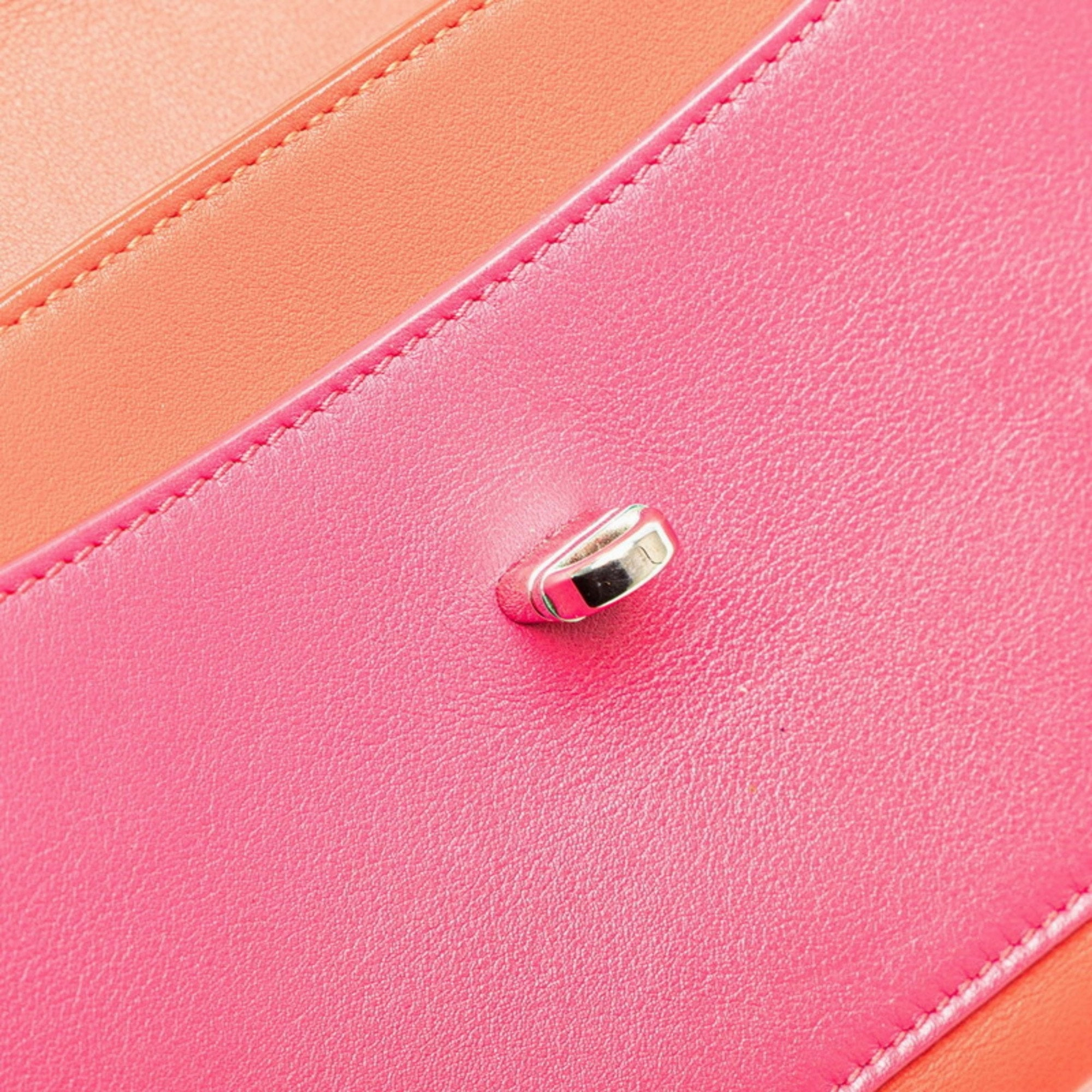 Christian Dior pink Color Leather Shoulder Bag (Pre-Owned)