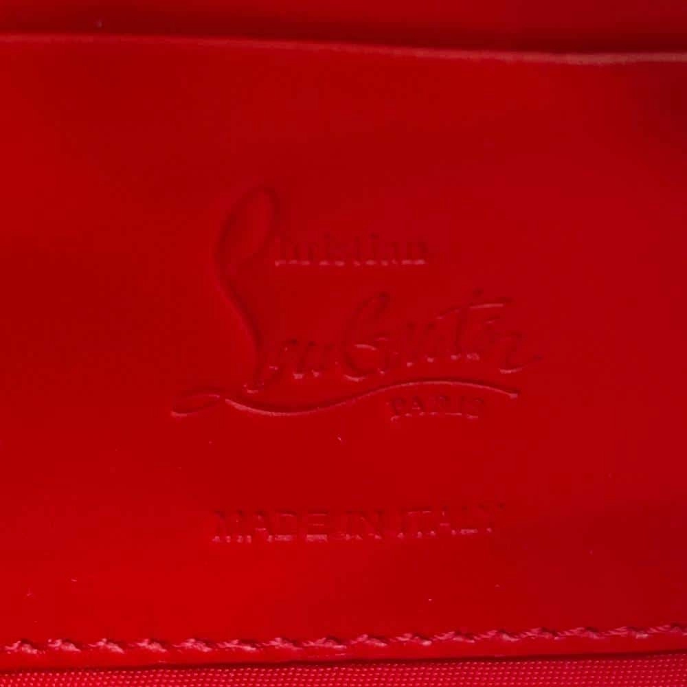 Christian Louboutin Blaster Cloth Crossbody Bag Black/Red1215059 Embossed Leather Rubber