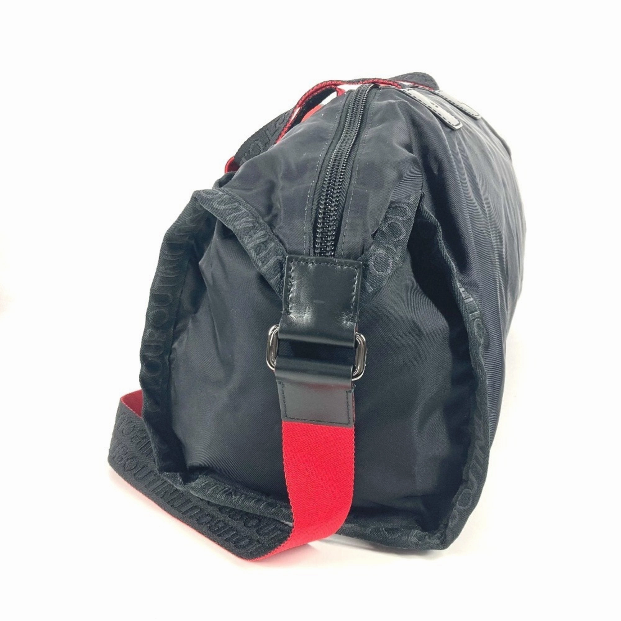 Christian Louboutin  Color Nylon Leather Boston Bag Handbag Shoulder Bag (Pre-Owned)