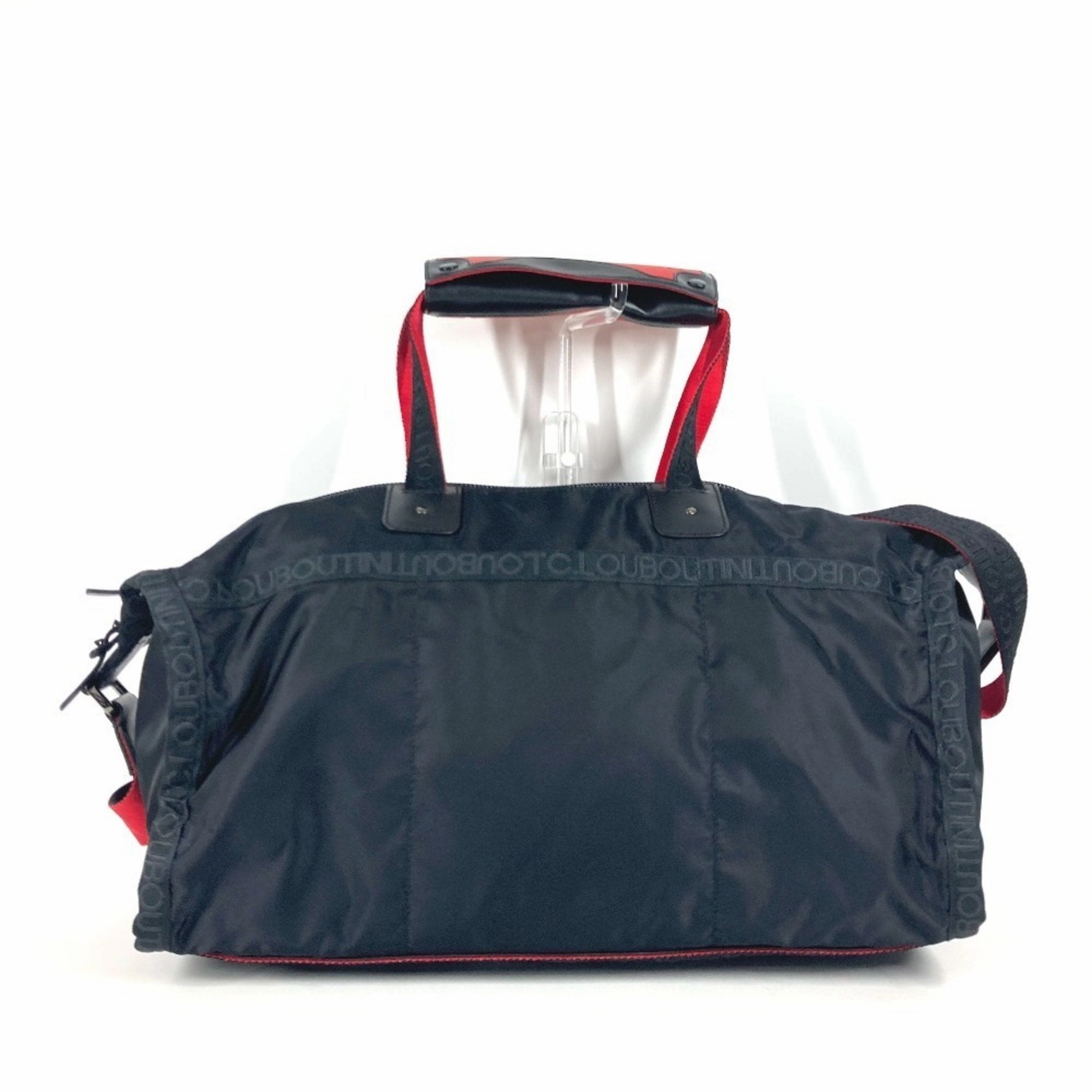 Christian Louboutin  Color Nylon Leather Boston Bag Handbag Shoulder Bag (Pre-Owned)