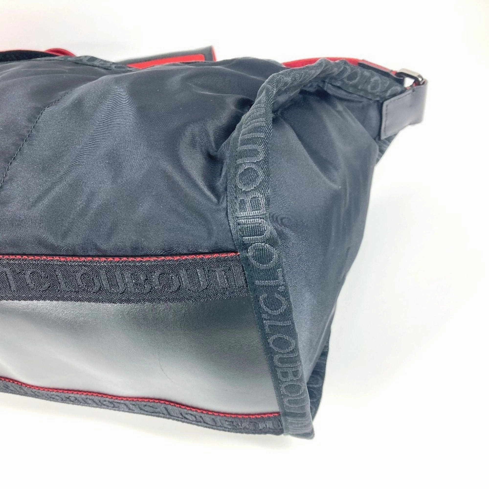 Christian Louboutin  Color Nylon Leather Boston Bag Handbag Shoulder Bag (Pre-Owned)