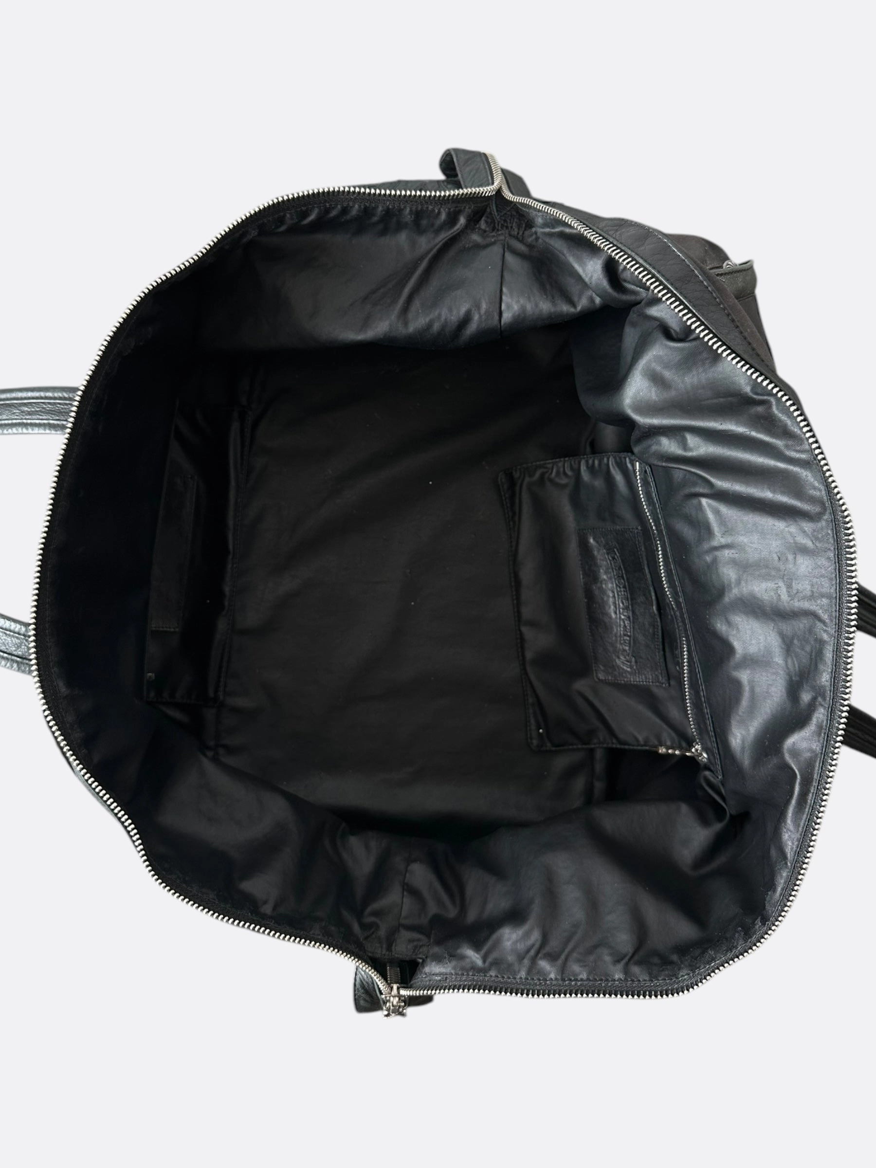 Chrome Hearts Black Nylon & Leather Cross Patch Duffel Bag