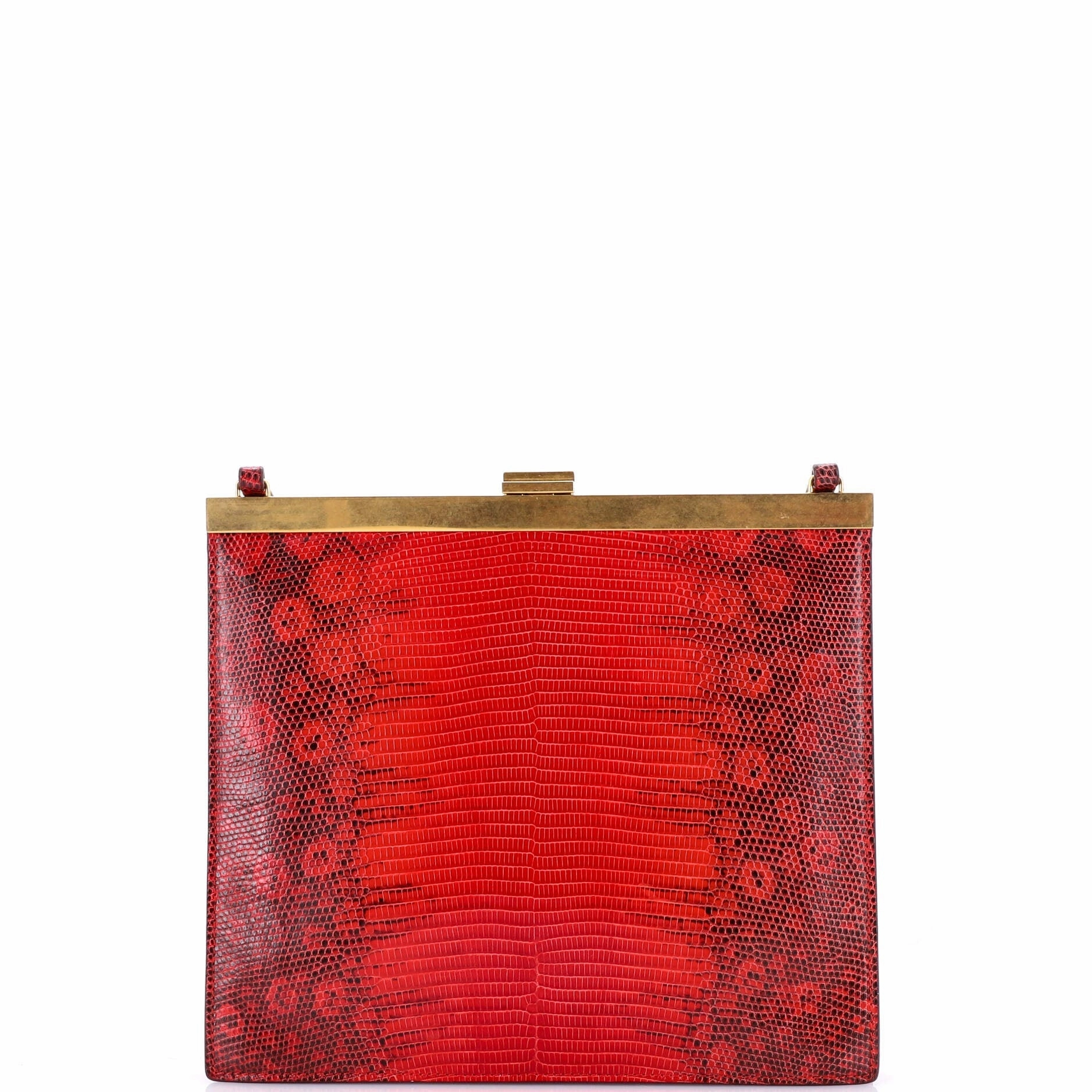 Clasp Crossbody Bag Lizard Mini
