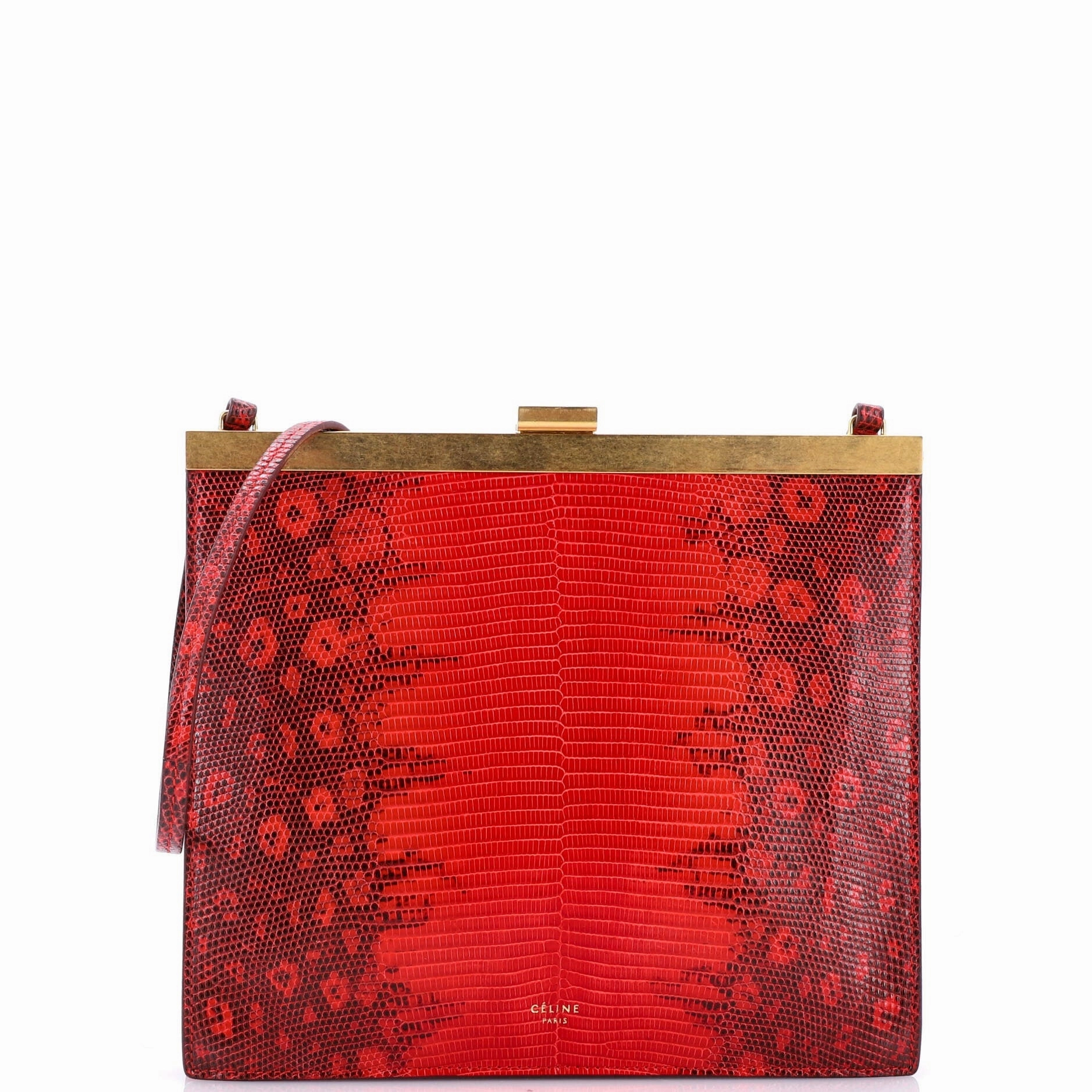 Clasp Crossbody Bag Lizard Mini