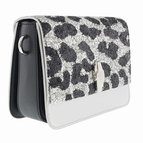 Class Roberto Cavalli Milano Rmx 0 Silver/Black Medium Shoulder Bag for womens