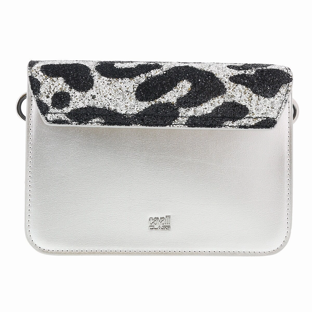 Class Roberto Cavalli Milano Rmx 0 Silver/Black Medium Shoulder Bag for womens