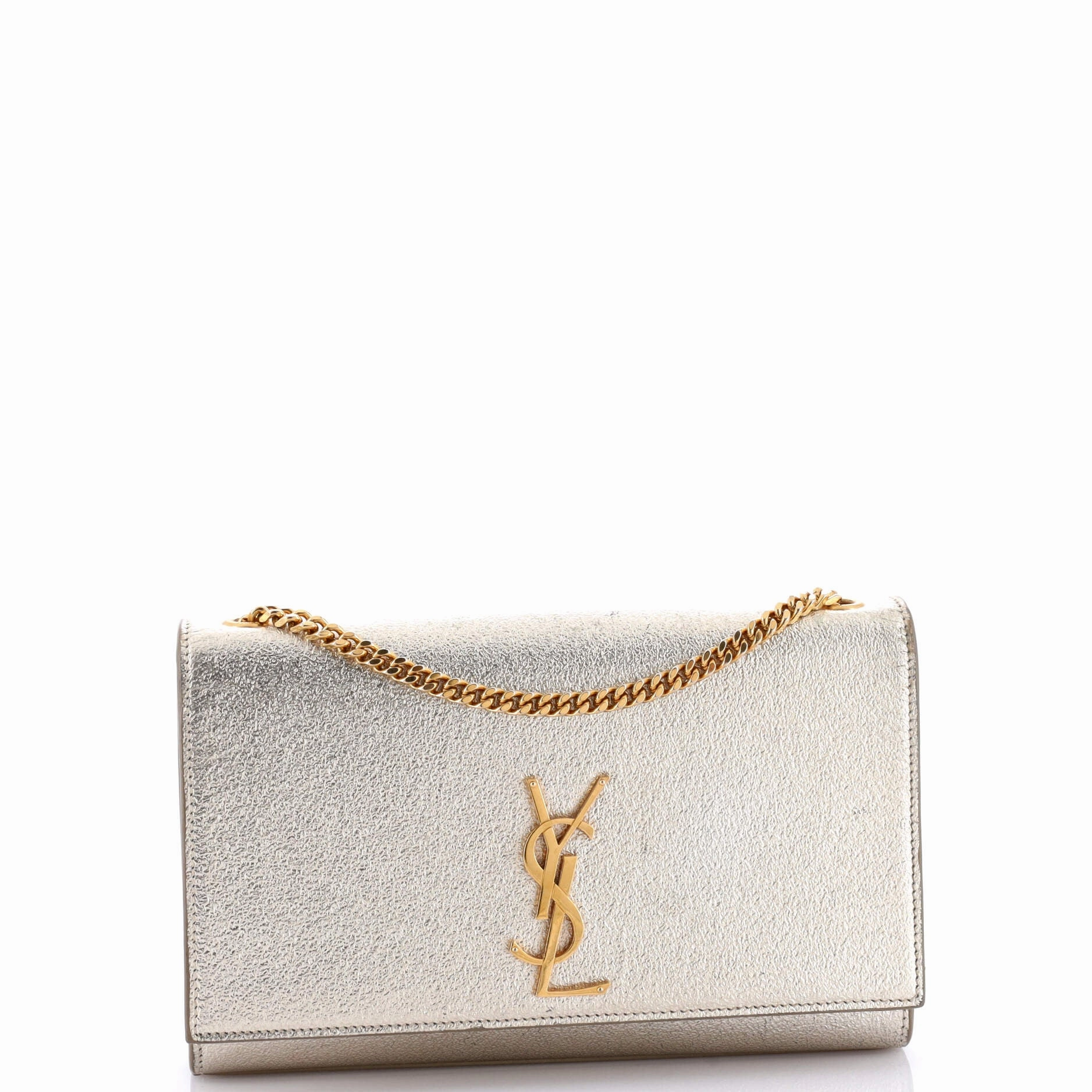 Classic Monogram Crossbody Bag Metallic Leather Medium