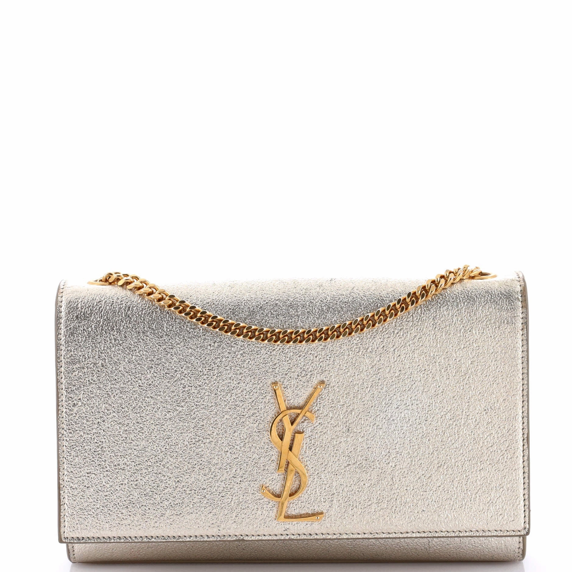Classic Monogram Crossbody Bag Metallic Leather Medium