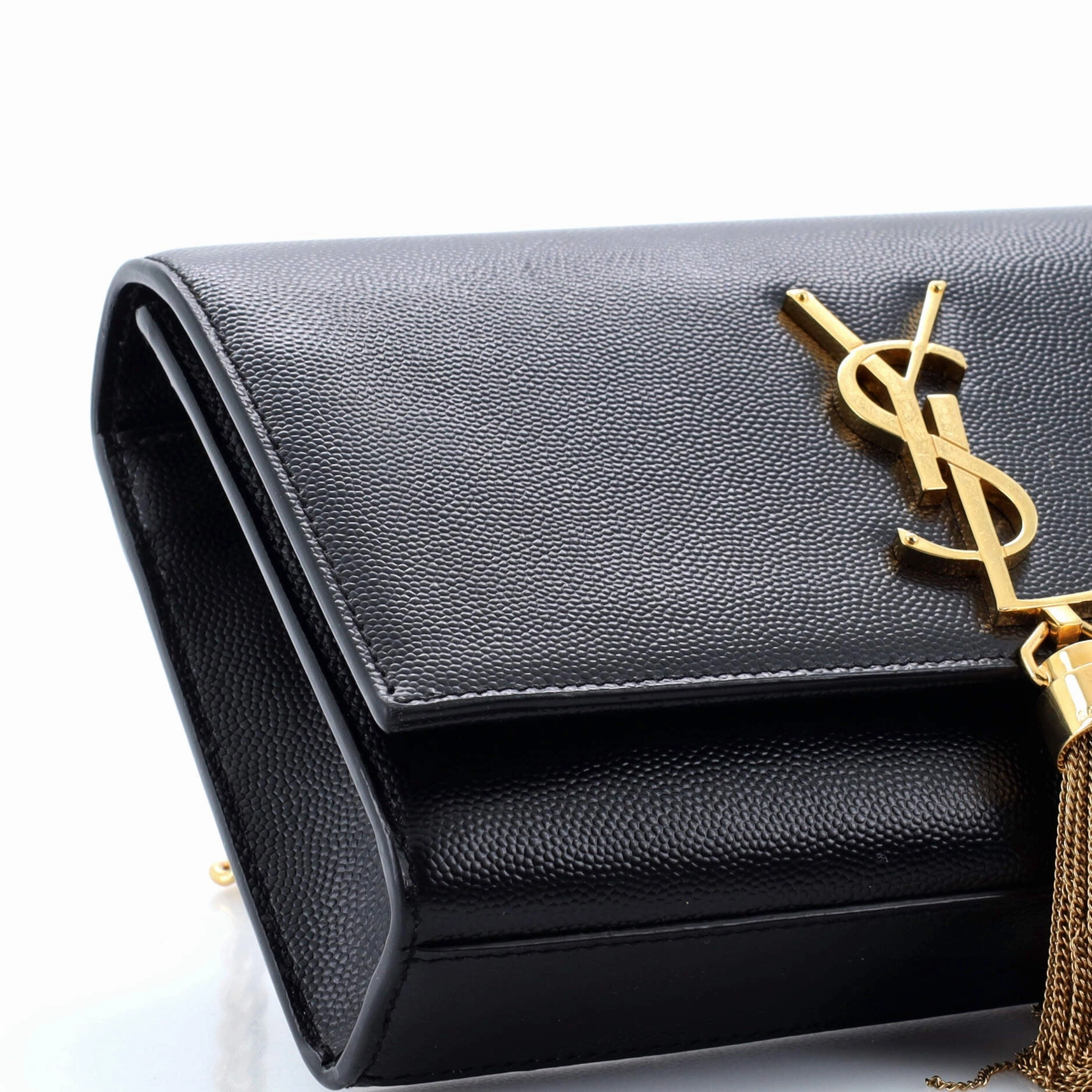 Classic Monogram Tassel Crossbody Bag Grainy Leather Small