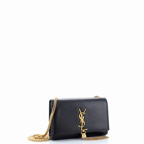 Classic Monogram Tassel Crossbody Bag Grainy Leather Small