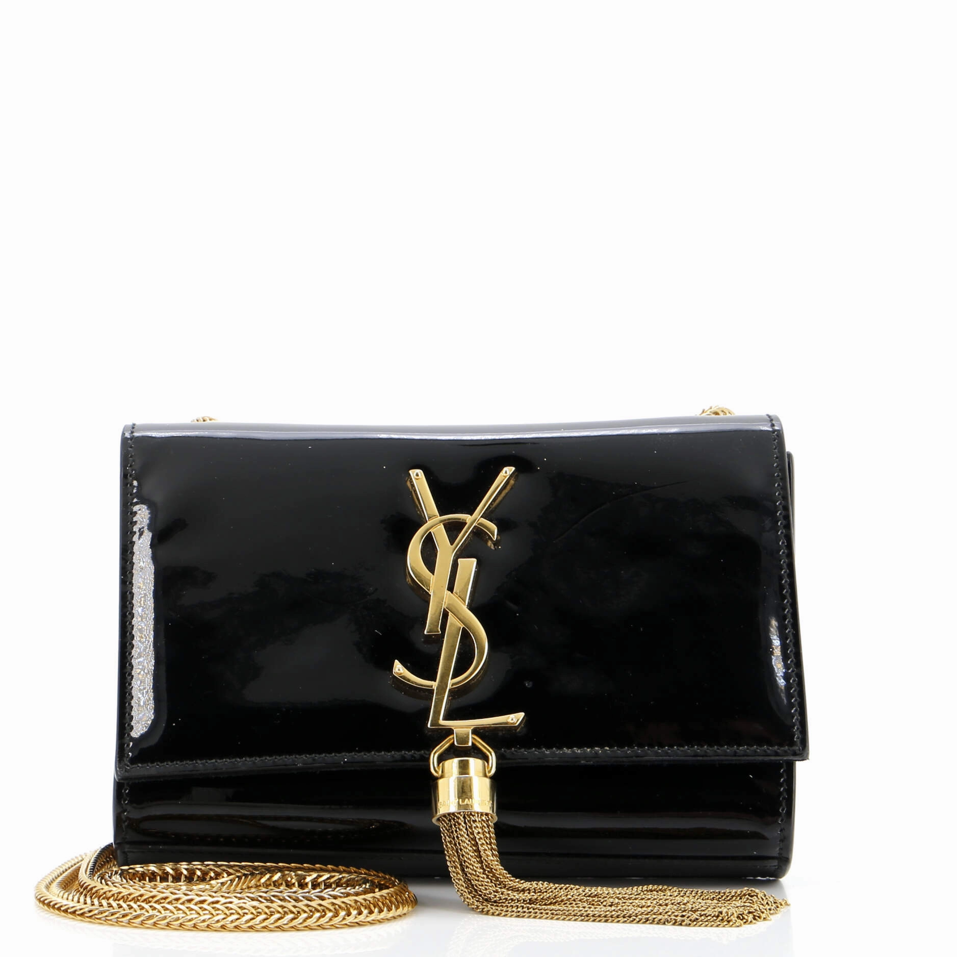 Classic Monogram Tassel Crossbody Bag Patent Small