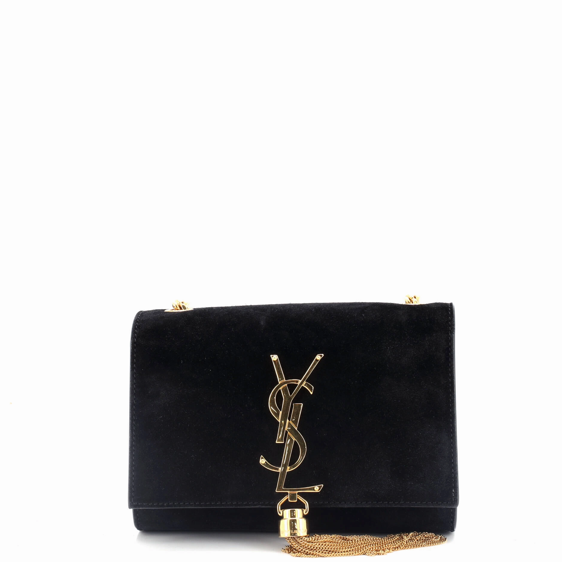 Classic Monogram Tassel Crossbody Bag Suede Small