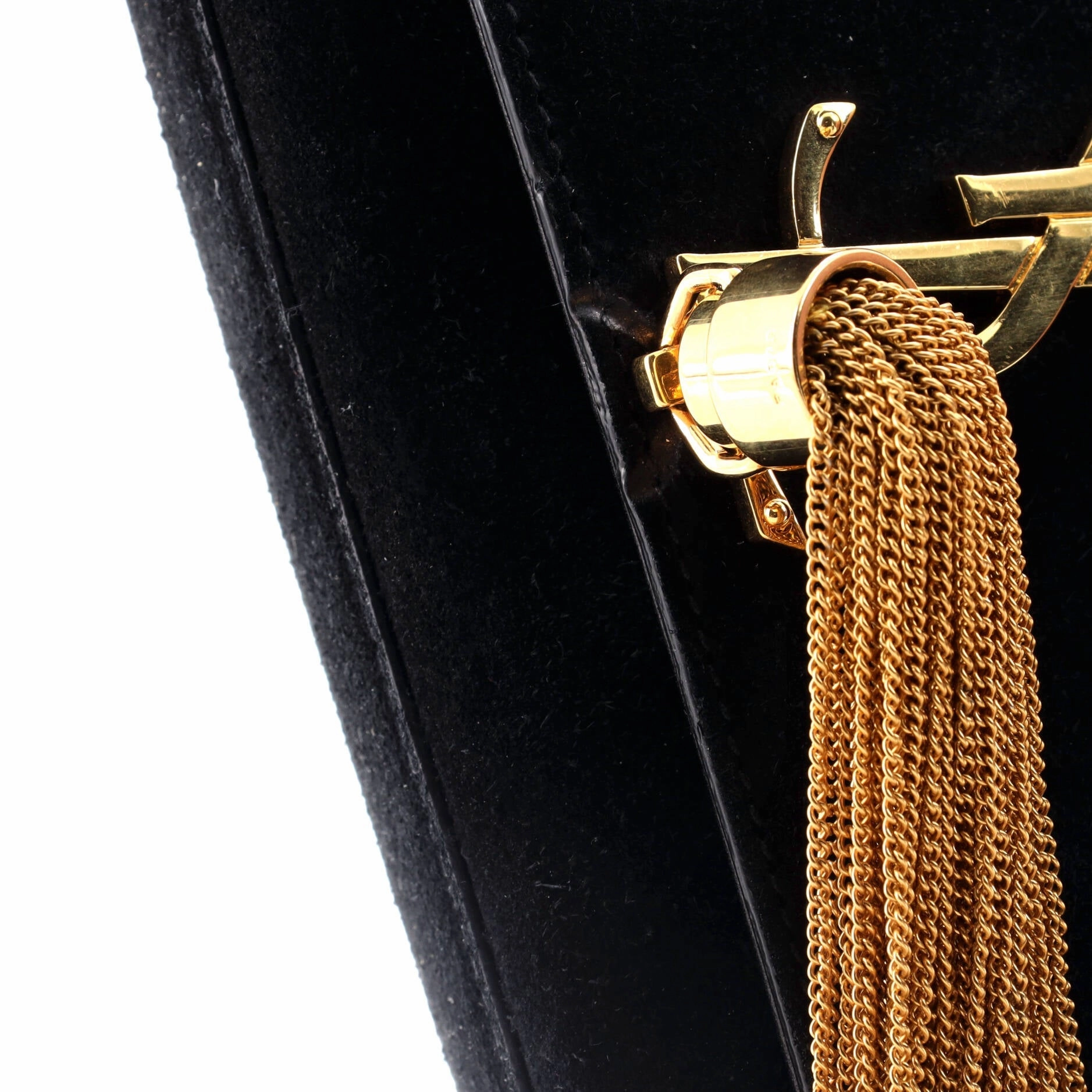 Classic Monogram Tassel Crossbody Bag Suede Small