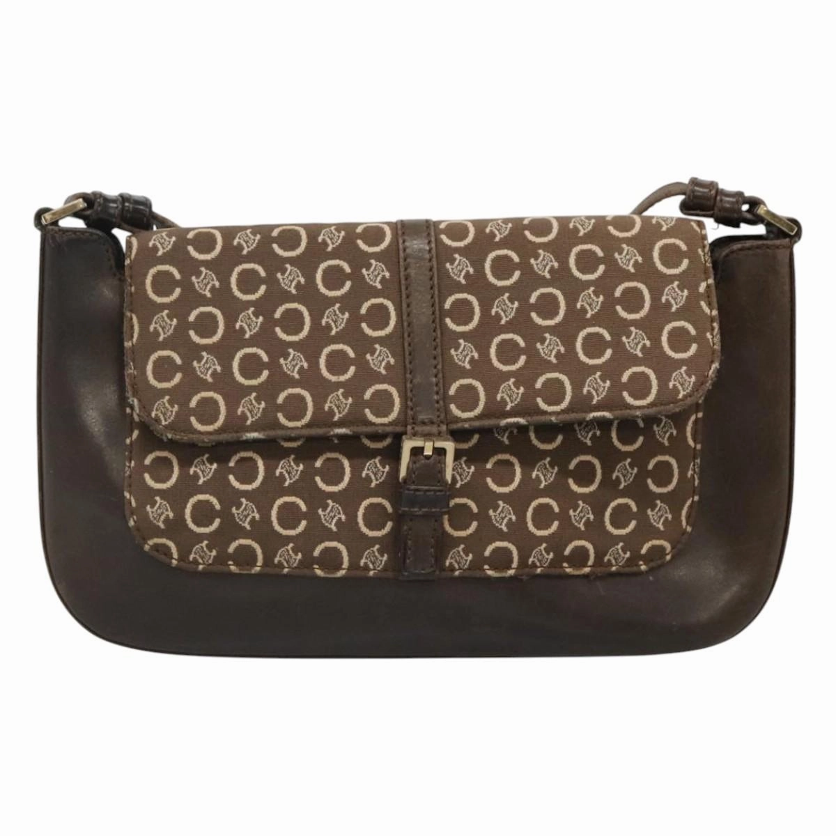Cline Macadam Canvas Shoulder Bag (Pre-Owned)