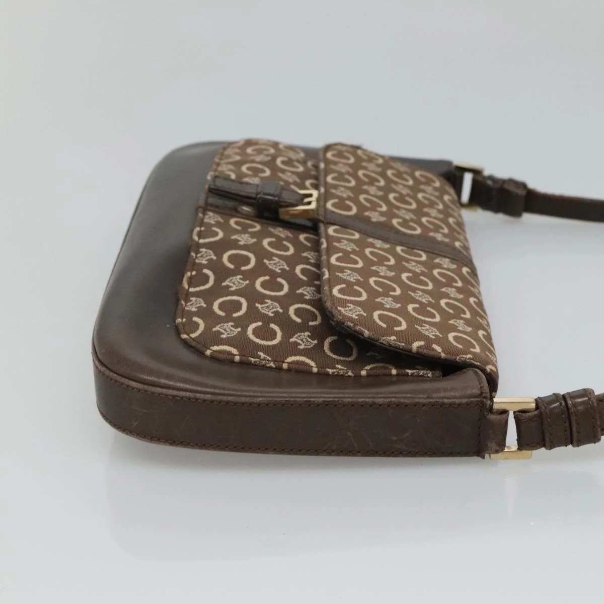 Cline Macadam Canvas Shoulder Bag (Pre-Owned)
