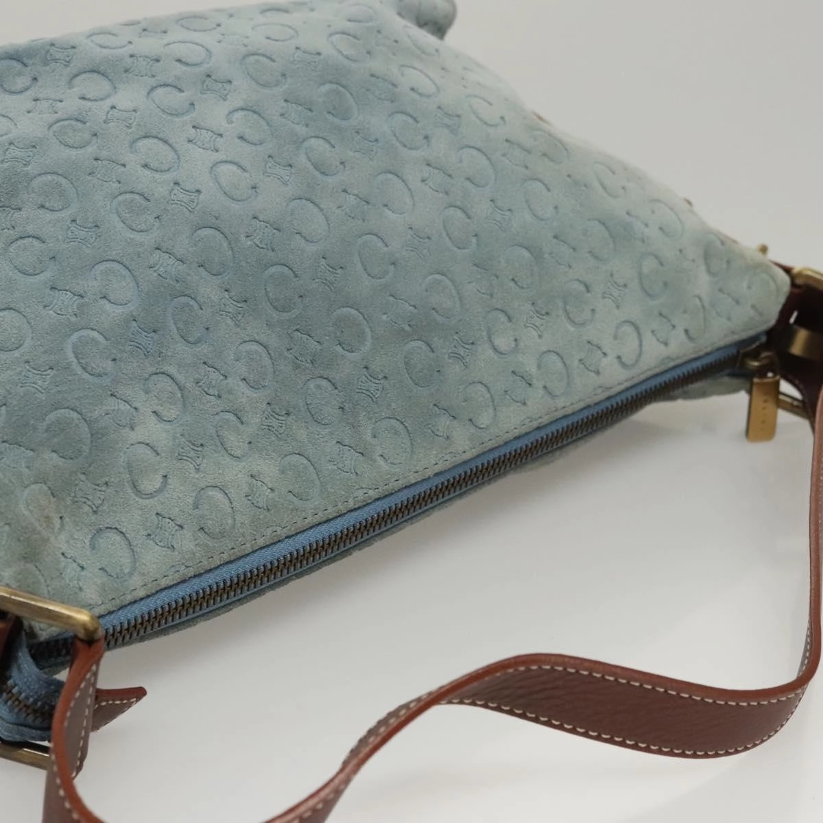 Cline Macadam Suede Shoulder Bag (Pre-Owned)