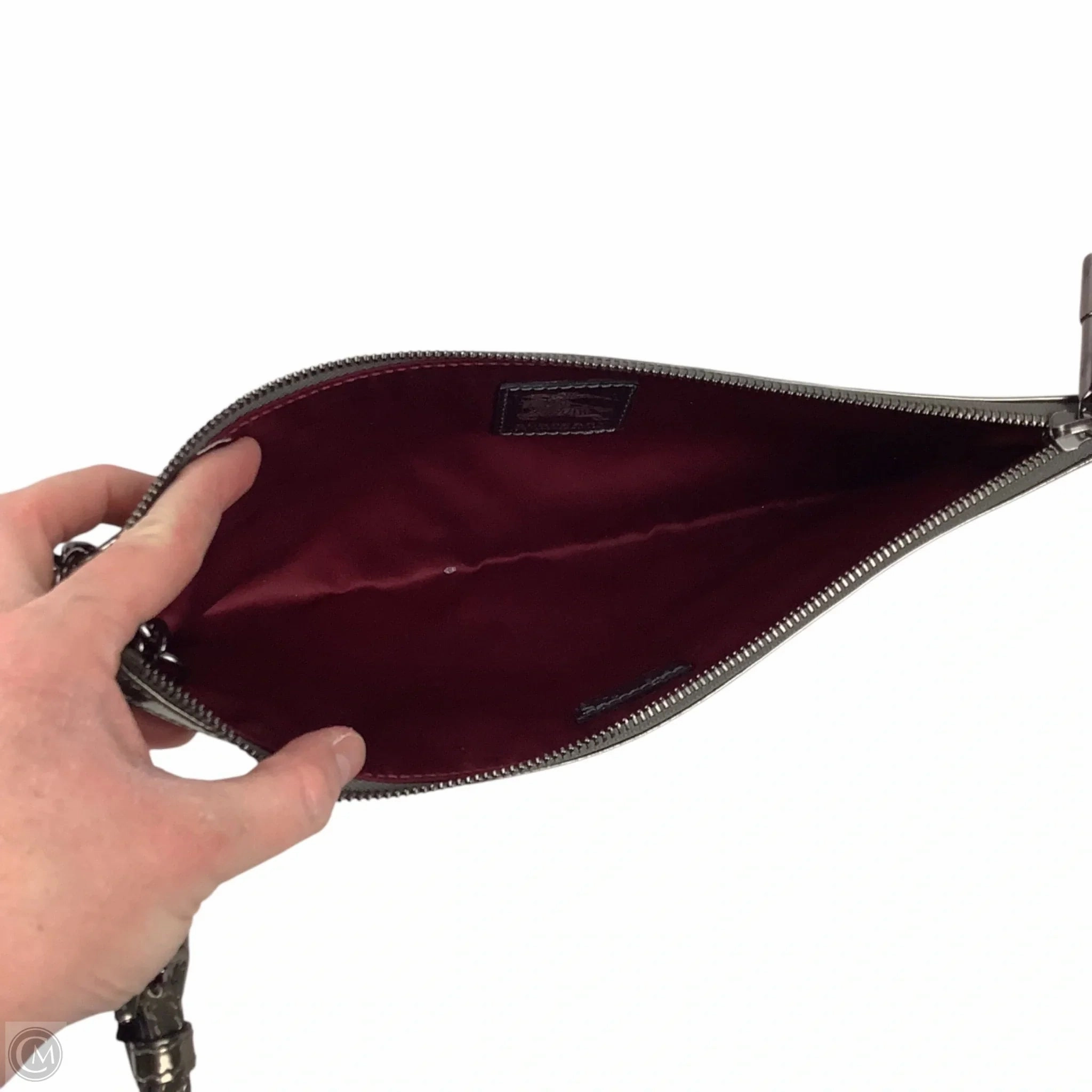 Clutch Luxury Designer By Burberry, Size: Medium