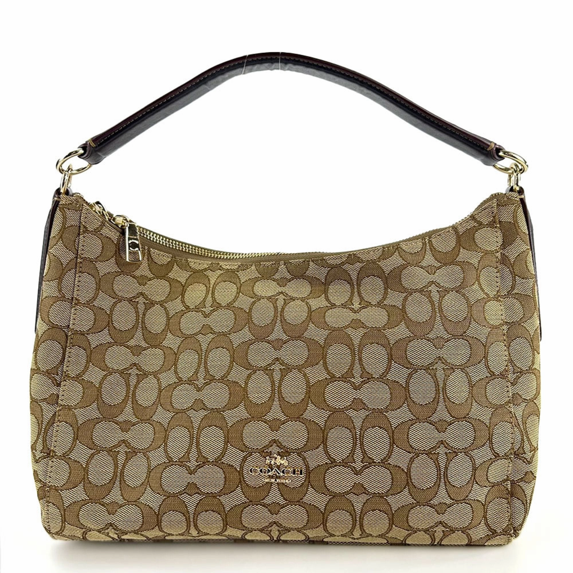 Coach    Leather Canvas Shoulder Bag (Pre-Owned)