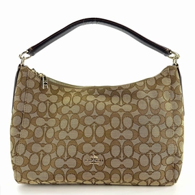 Coach    Leather Canvas Shoulder Bag (Pre-Owned)