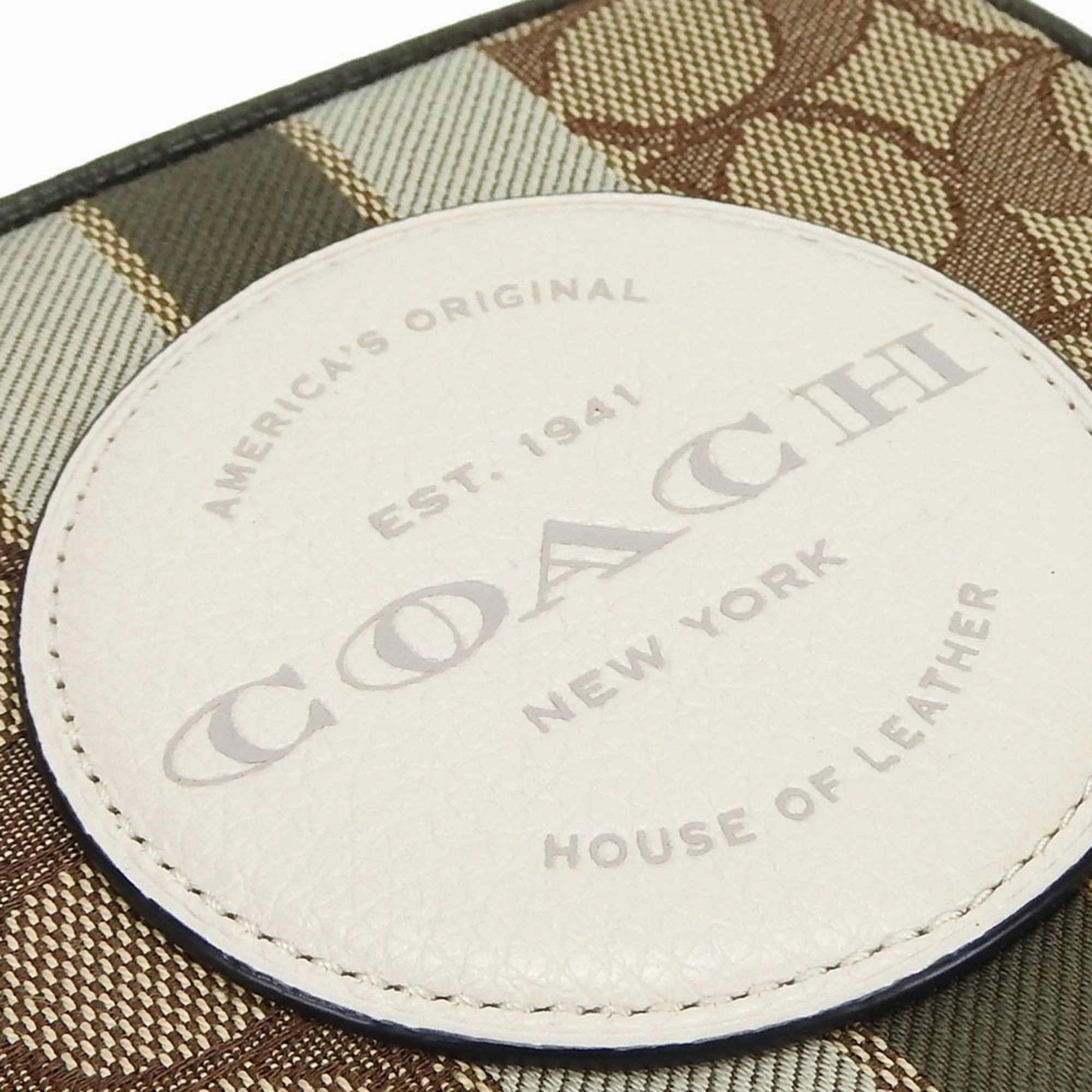 Coach  blue  Canvas Leather Pochette Shoulder Bag (Pre-Owned)