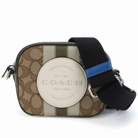 Coach  blue  Canvas Leather Pochette Shoulder Bag (Pre-Owned)