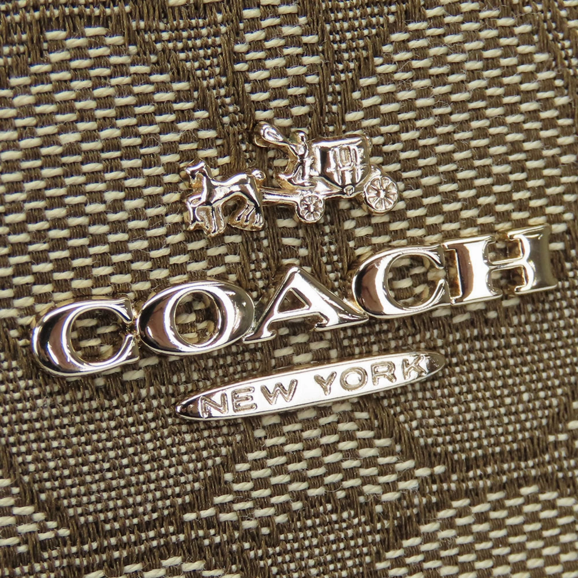 Coach Canvas Leather Shoulder Bag (Pre-Owned)
