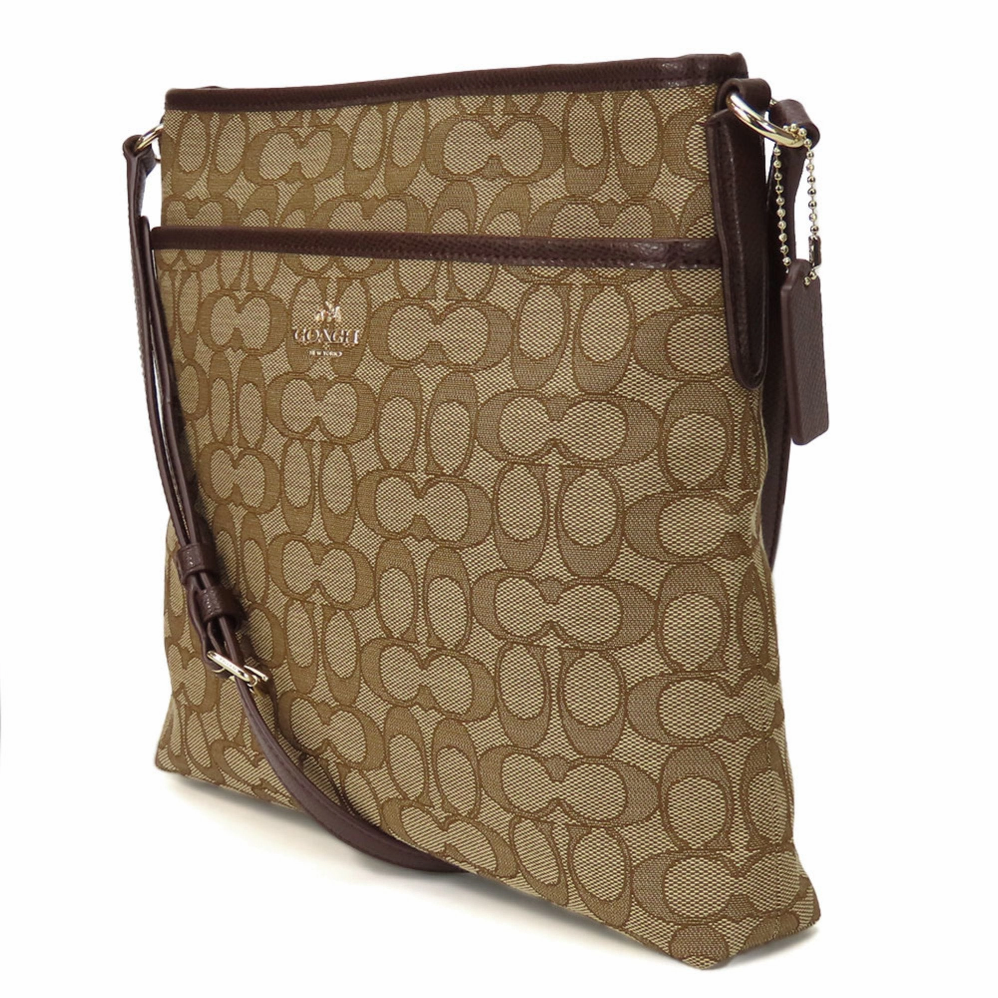 Coach Canvas Leather Shoulder Bag (Pre-Owned)