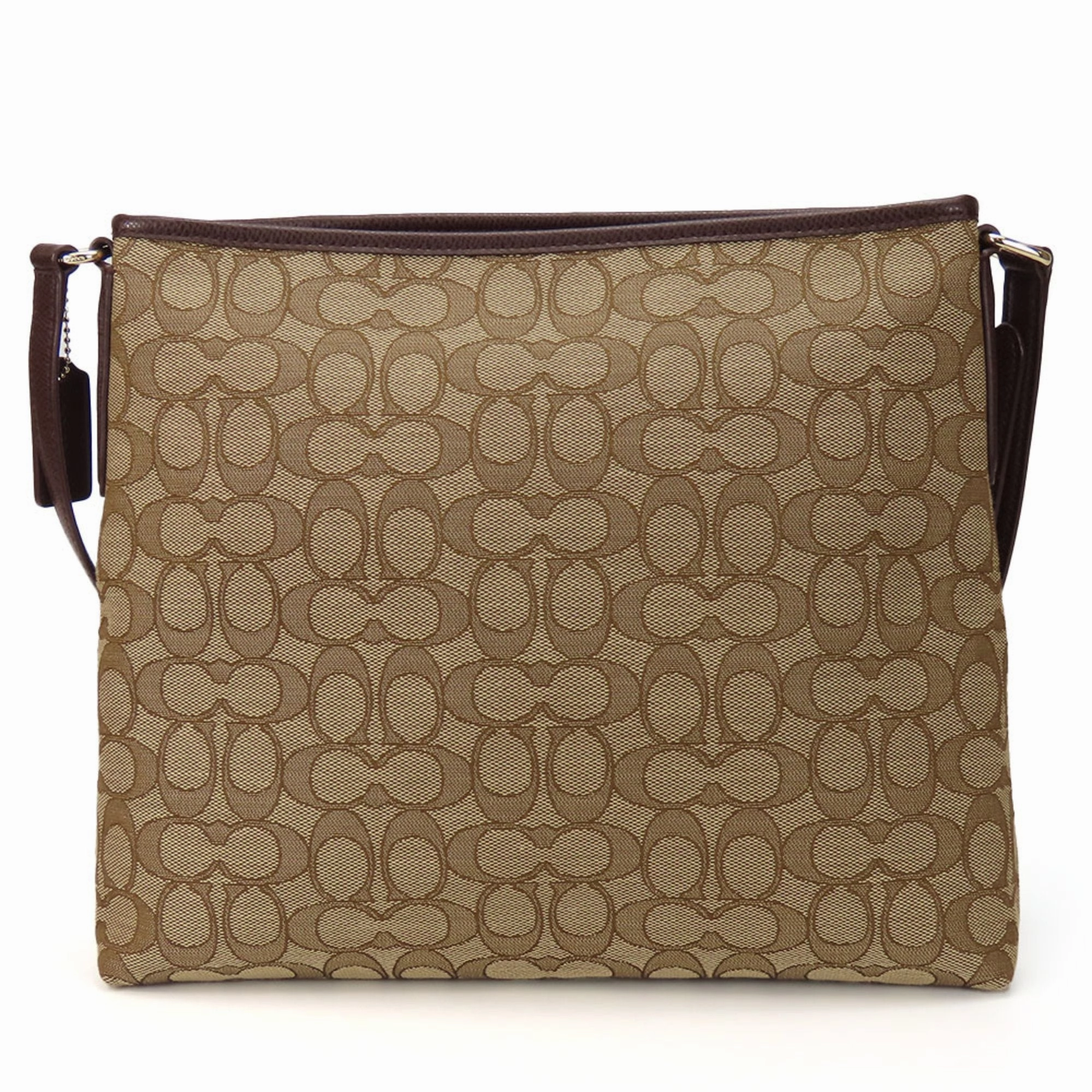Coach Canvas Leather Shoulder Bag (Pre-Owned)