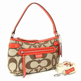 Coach  Color Canvas Leather Shoulder Bag (Pre-Owned)