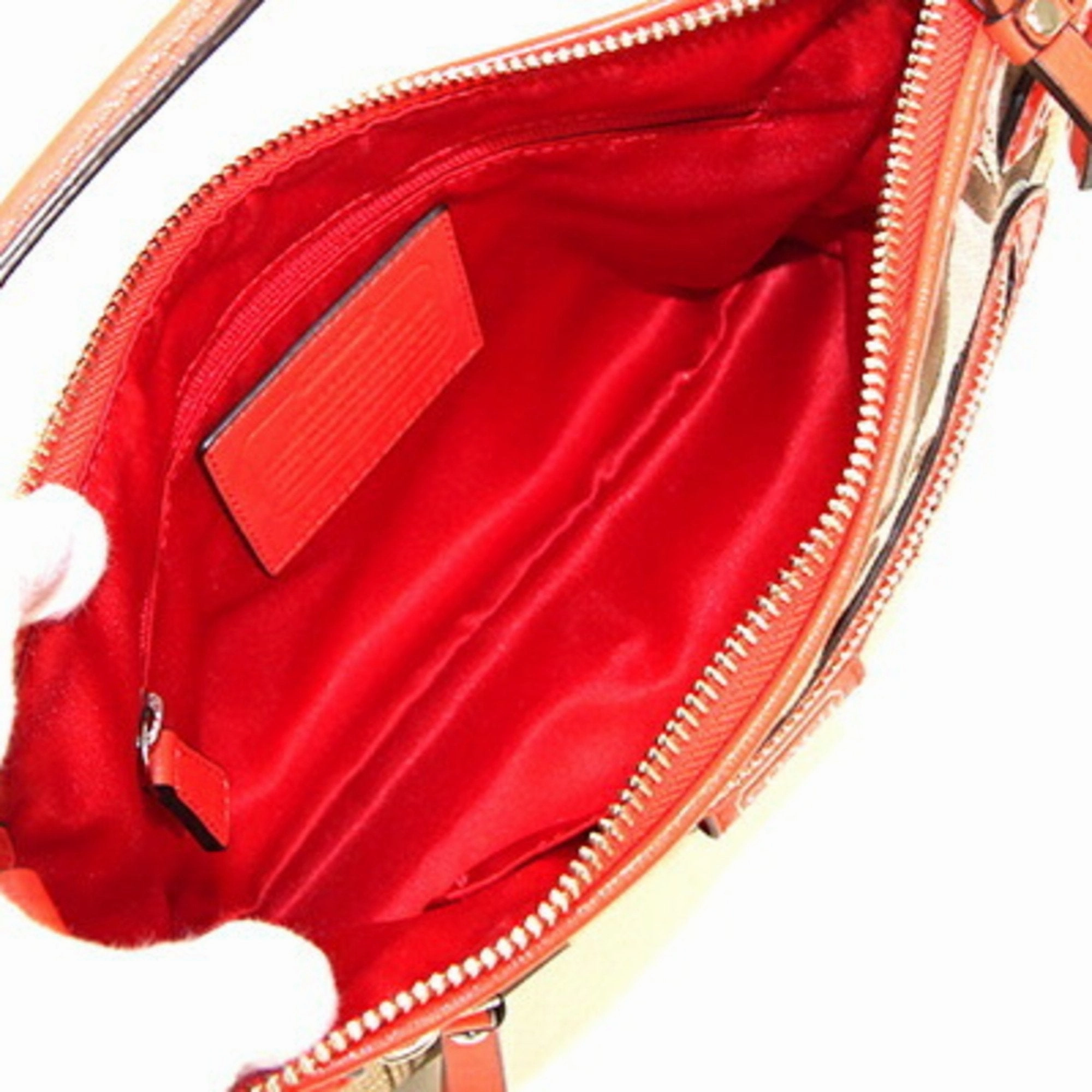 Coach  Color Canvas Leather Shoulder Bag (Pre-Owned)