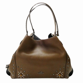 Coach Edie  Leather Shoulder Bag (Pre-Owned)