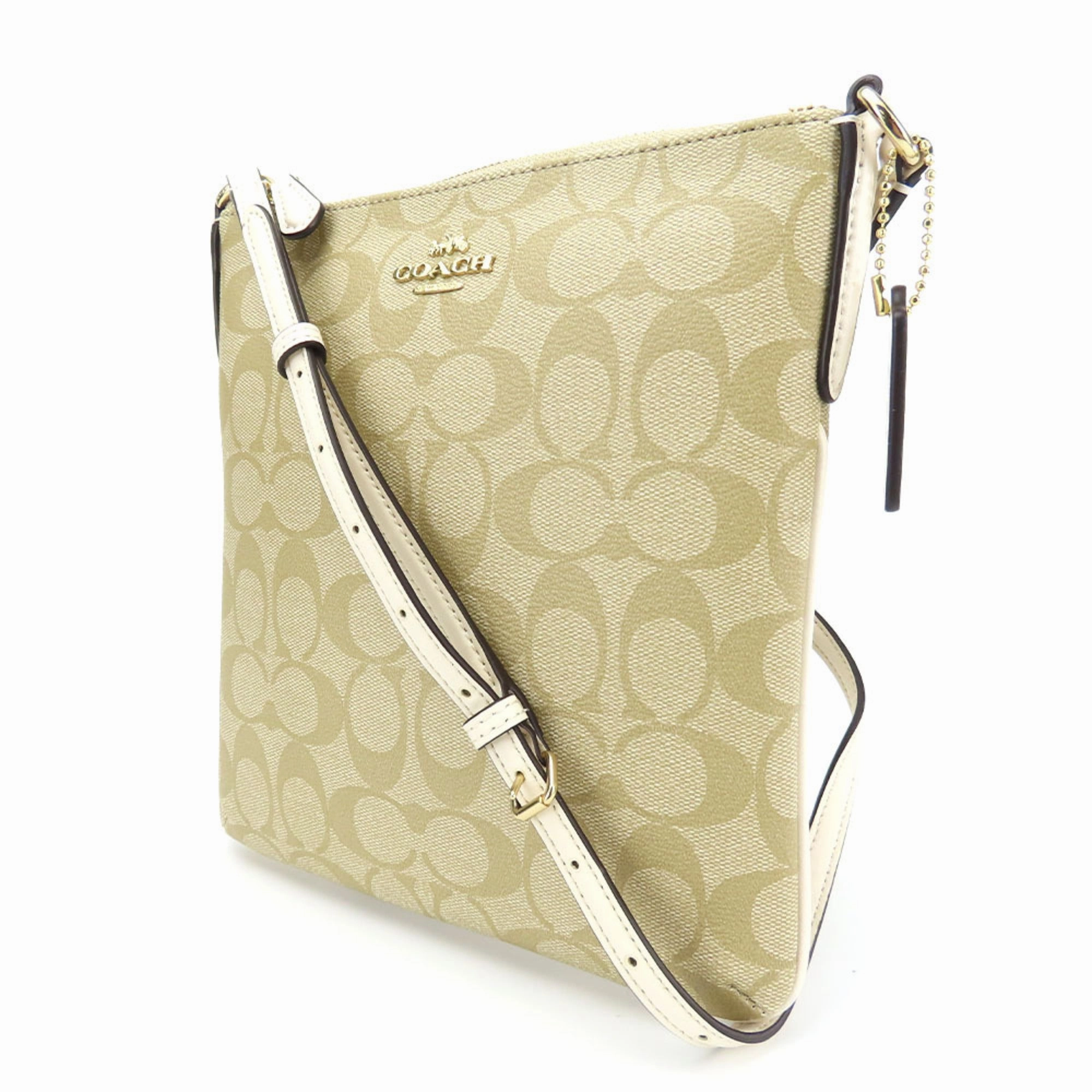 Coach Signature  Off- Pvc Leather Shoulder Bag (Pre-Owned)