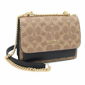 Coach Signature  Pvc Leather Shoulder Bag (Pre-Owned)
